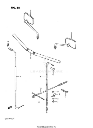 Handlebar - Control Cable (ls650fg/fj/fk/fl) Schematic