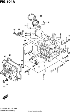 Cylinder Head (front) Schematic