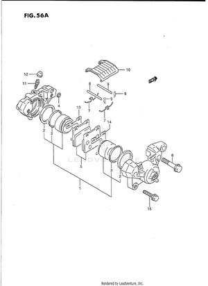 Rear Caliper (model P/r/s/t) Schematic