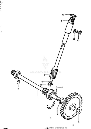 Water Pump - Driveshaft Schematic