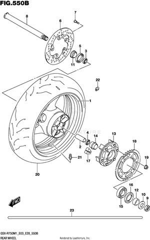 Rear Wheel (gsx-r750) Schematic