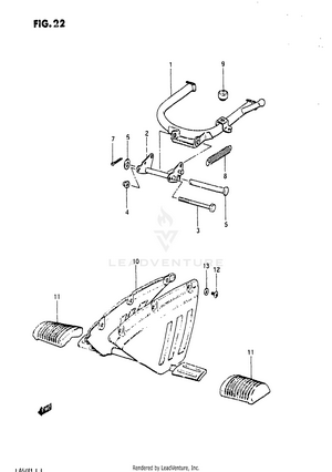 Center Stand-footrest Schematic