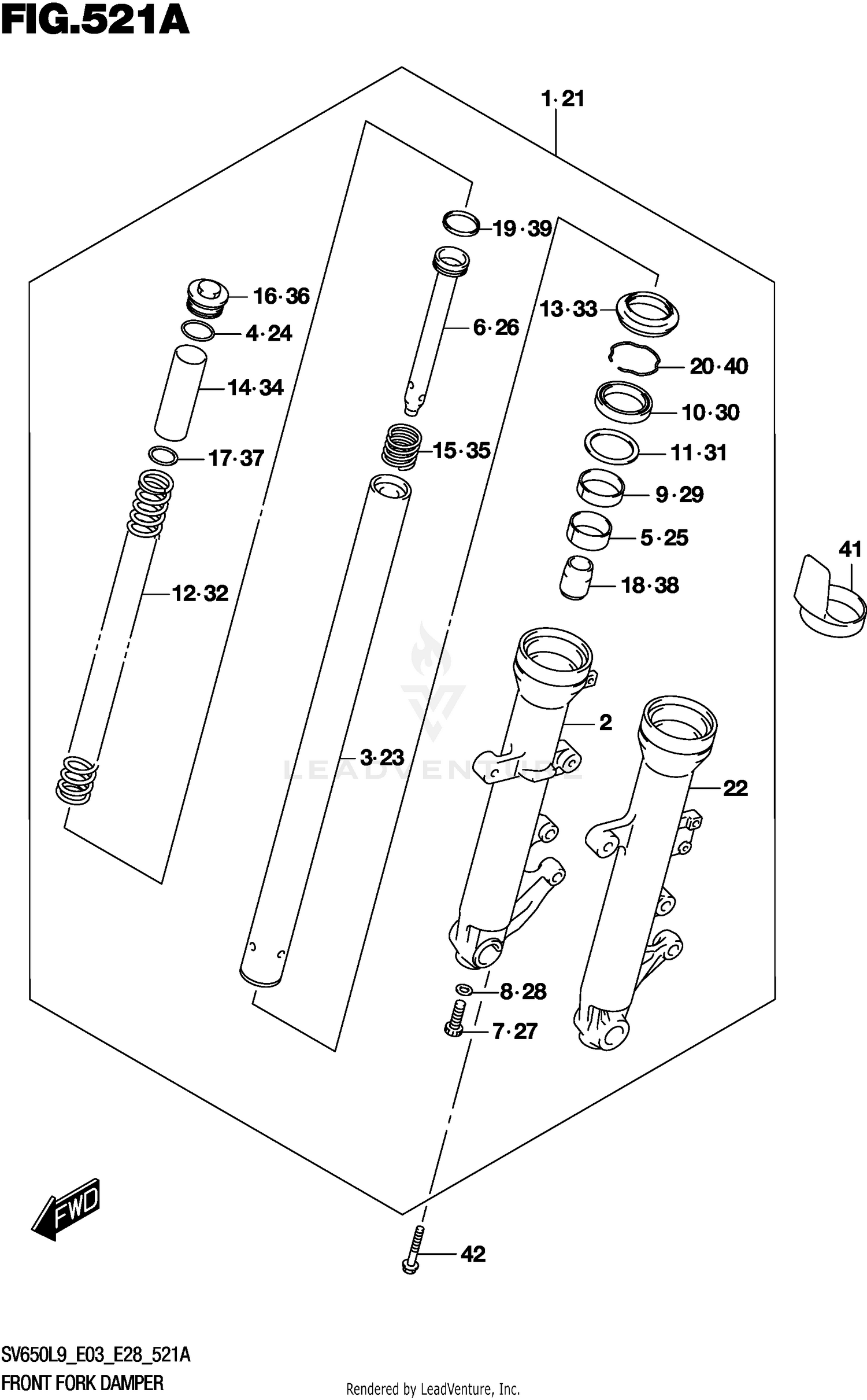 FRONT FORK DAMPER (SV650L9 E03)