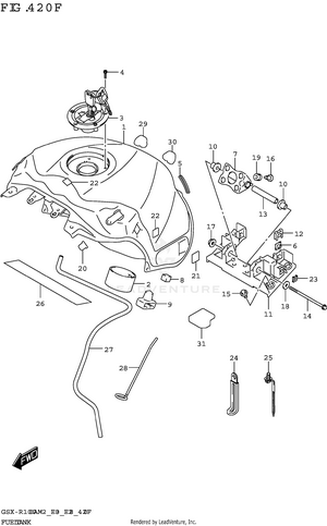 Fuel Tank (gsx-r1000ra:(e33)) Schematic