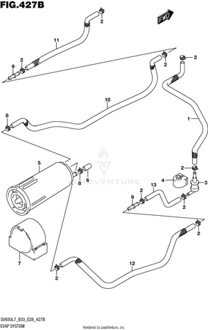 Evap System (sv650al7 E33) Schematic