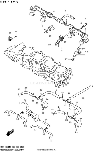 Throttle Body Hose/joint (e33) Schematic