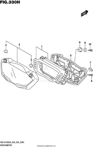 Speedometer (gsx-s1000azl8 E33) Schematic