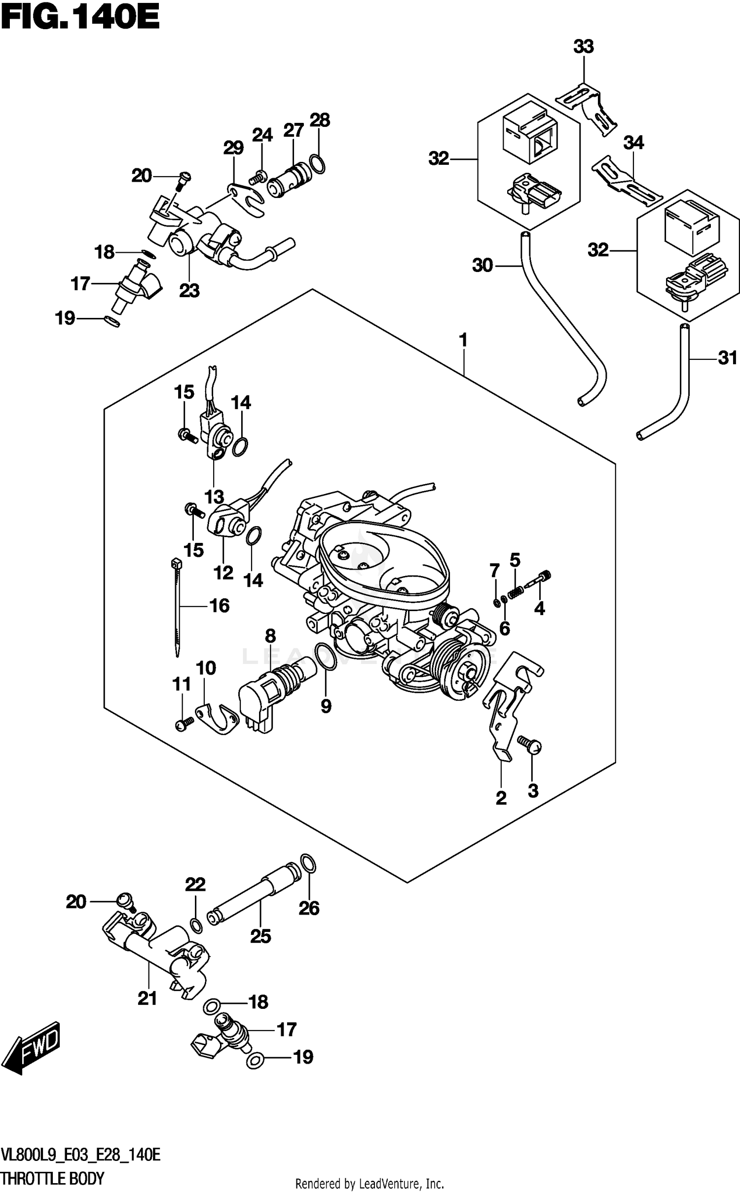 THROTTLE BODY (VL800TL9 E28)