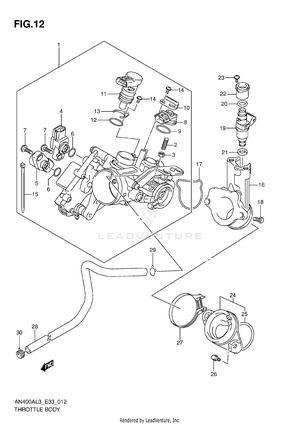 Throttle Body (an400al3 E33) Schematic