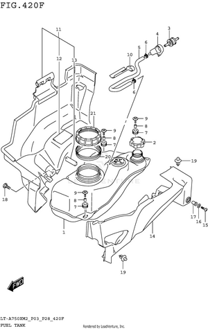Fuel Tank (lt-a750xpm2 P33) Schematic
