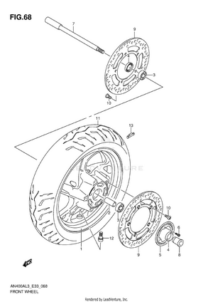 Front Wheel (an400zal3 E28) Schematic