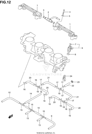 Throttle Body Hose/joint Schematic