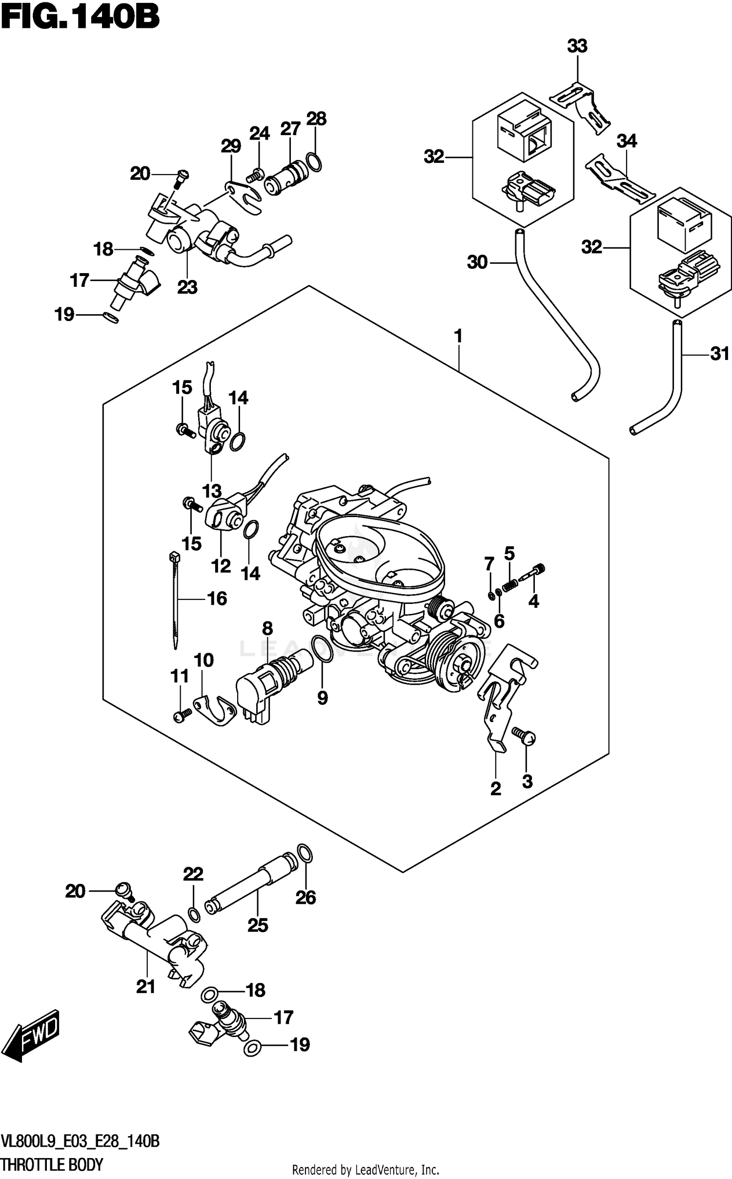 THROTTLE BODY (VL800L9 E28)