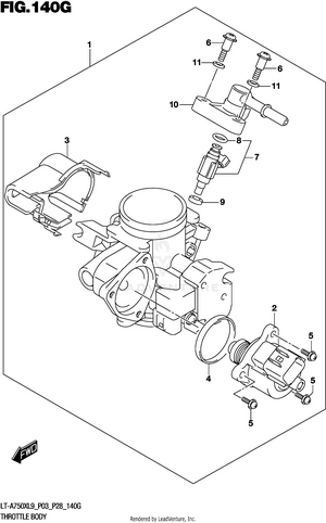 Throttle Body (lt-a750xpzl9 P03) Schematic