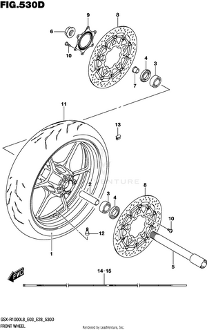 Front Wheel (gsx-r1000al8 E03) (for Ykv) Schematic