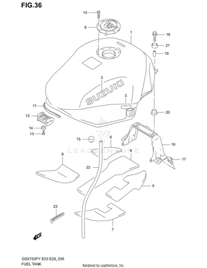 Fuel Tank (model W/x) Schematic