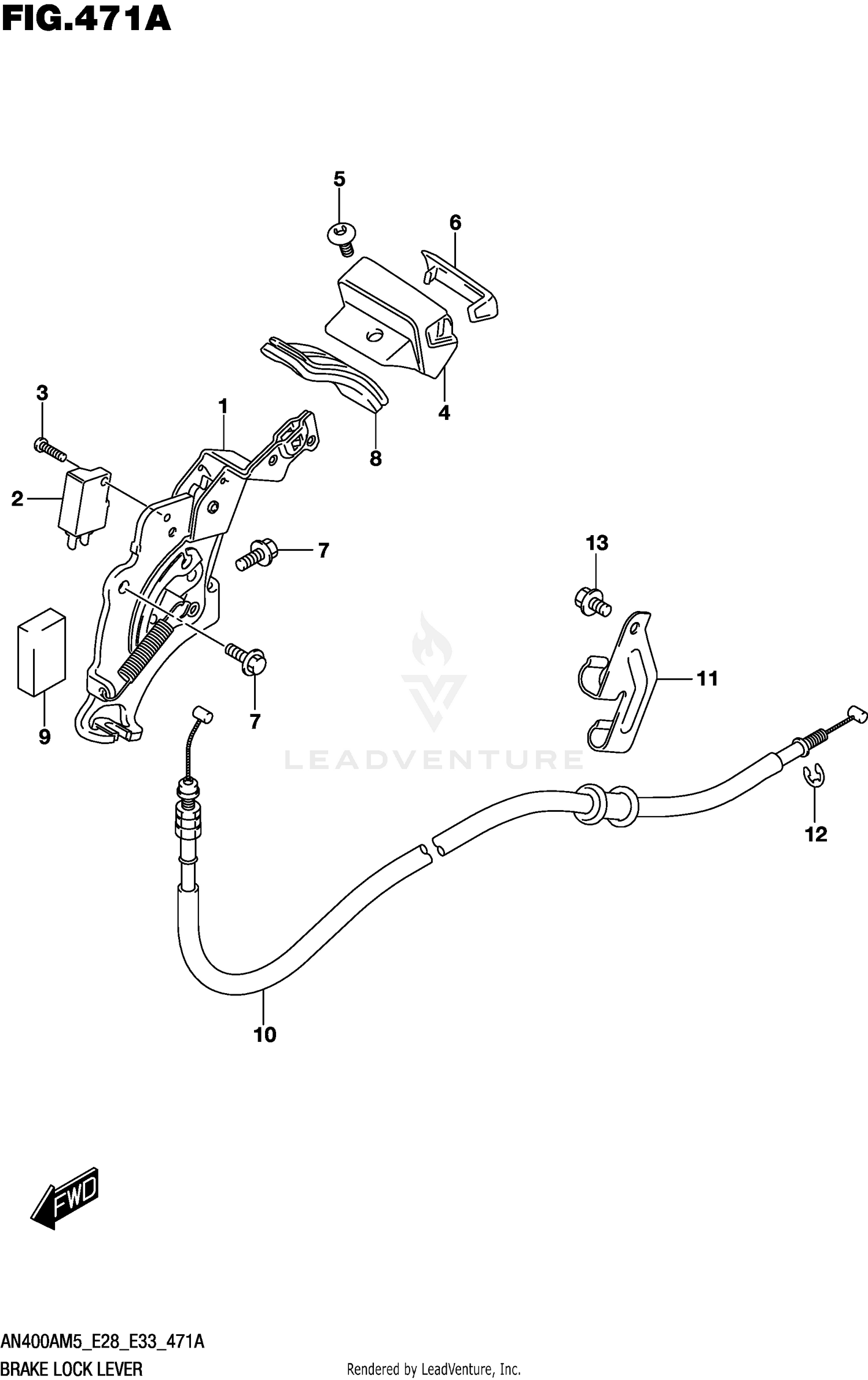 BRAKE LOCK LEVER