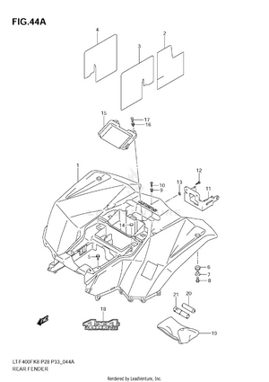 Rear Fender (lt-f400fl0) Schematic