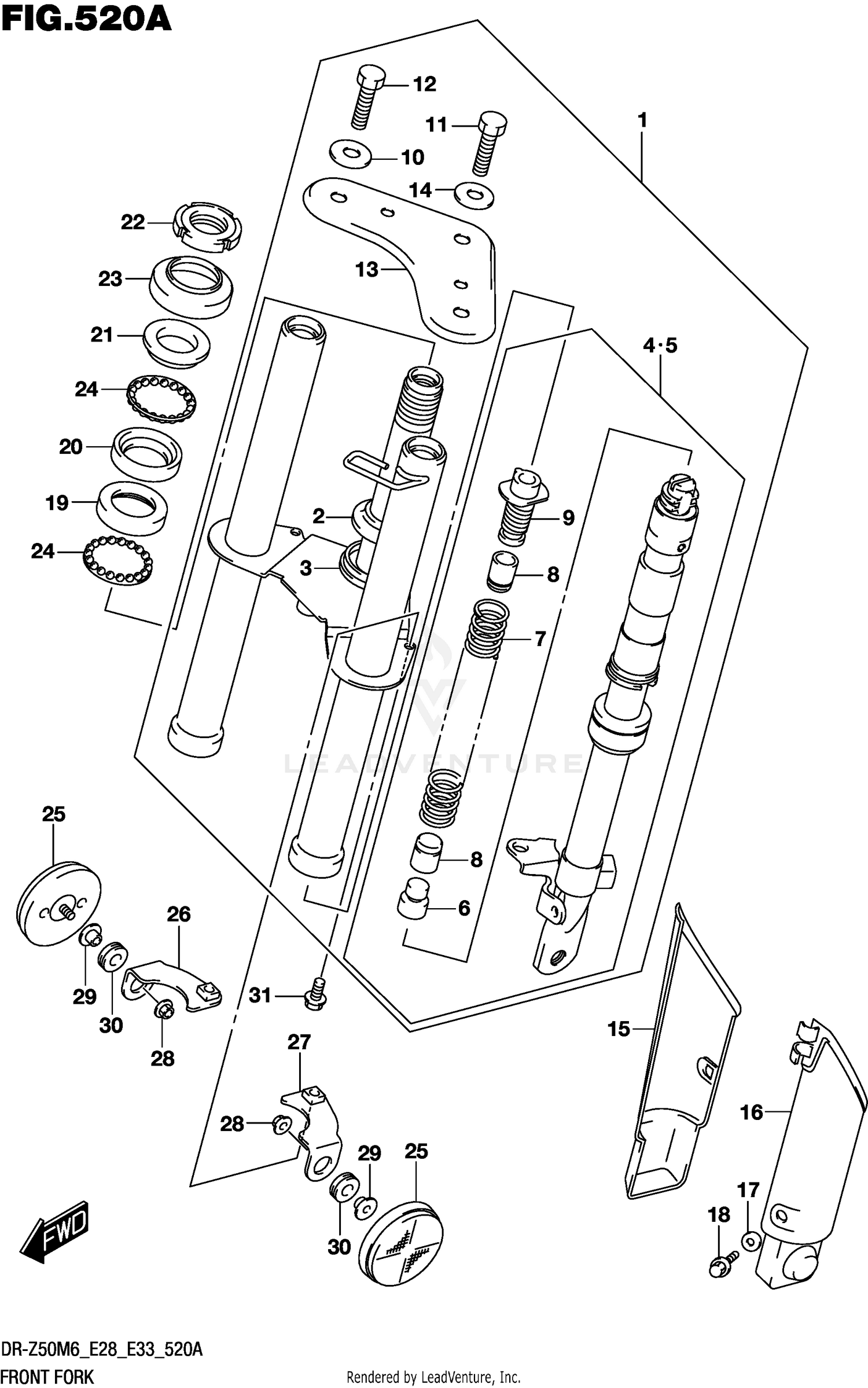 FRONT FORK (E28)