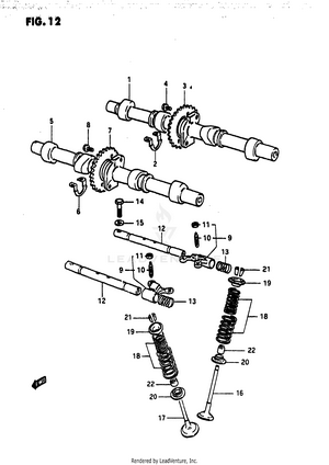 Cam Shaft - Valve (model Z) Schematic