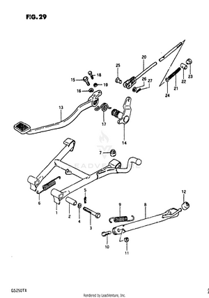 Stand - Rear Brake Schematic