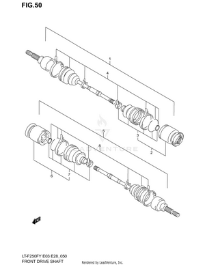 Front Drive Shaft (model X/y) Schematic