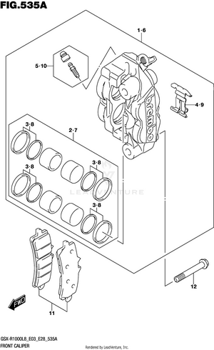 Front Caliper Schematic