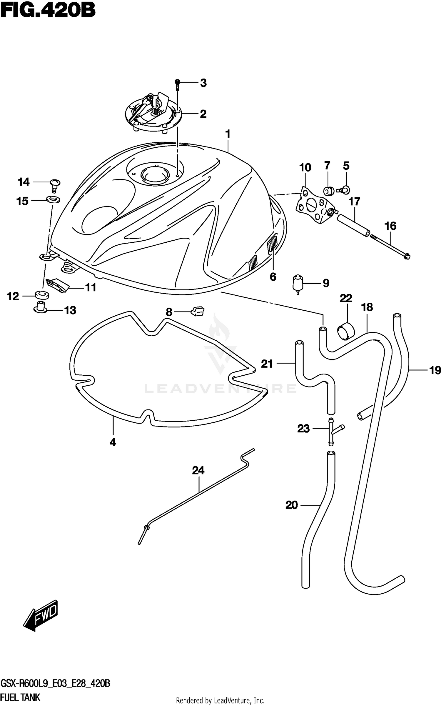 FUEL TANK (GSX-R600L9 E28)