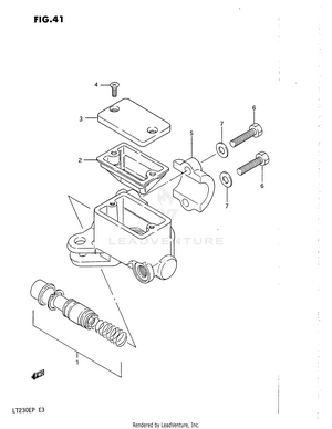 Front Master Cylinder (model H/j/k/l) Schematic