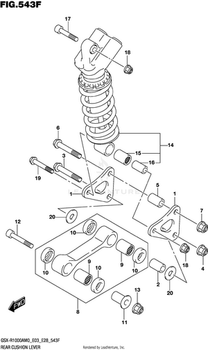 Rear Cushion Lever (gsx-r1000rza) Schematic
