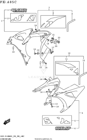 Side Cowling (gsx-r1000rza) Schematic