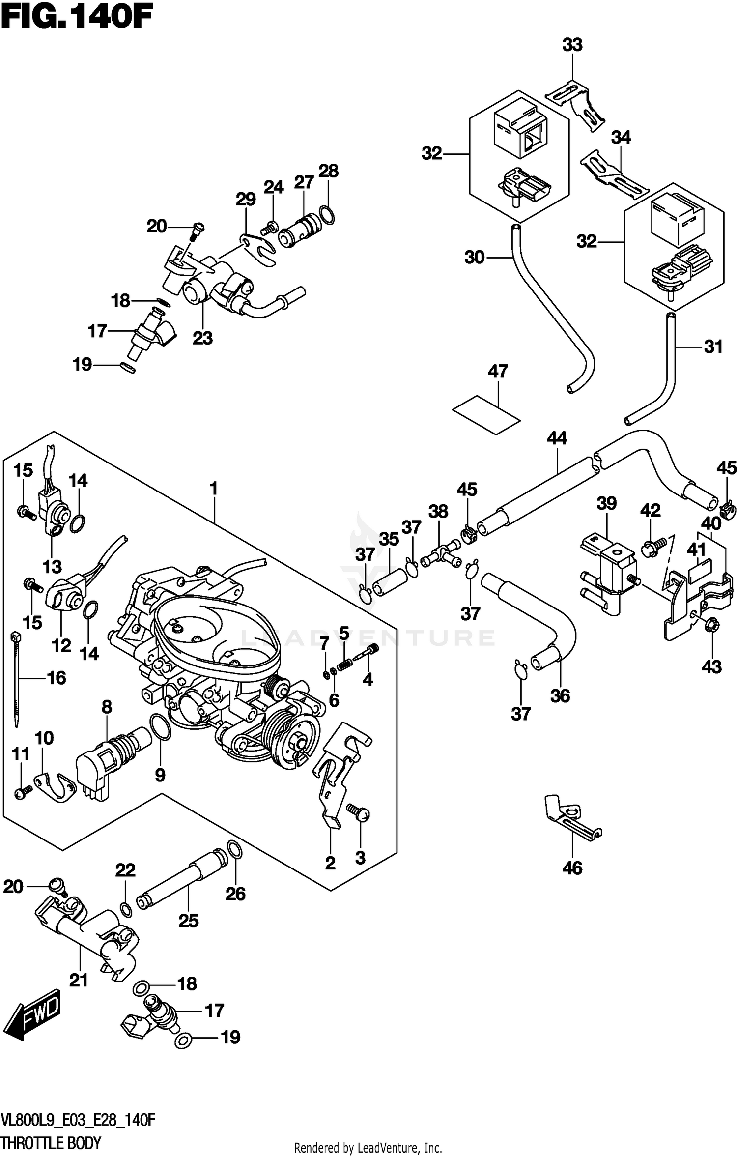 THROTTLE BODY (VL800TL9 E33)