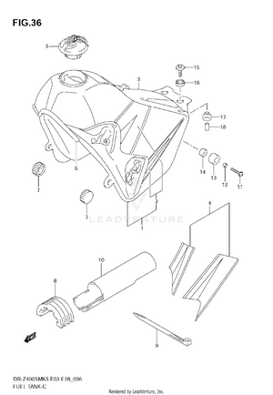 Fuel Tank (model K5/k6) Schematic