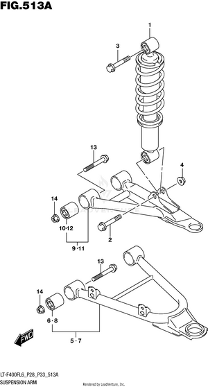 Suspension Arm (lt-f400fl6 P28) Schematic