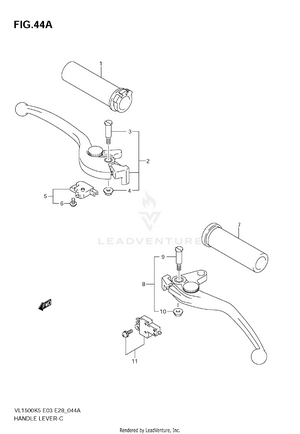 Handle Lever (model K7/k8/k9) Schematic