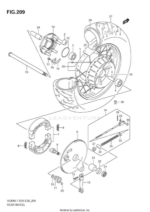 Rear Wheel (vl800t E33) Schematic
