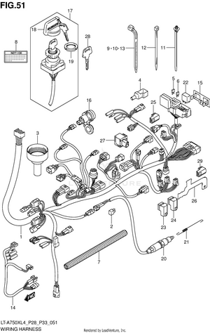 Wiring Harness (lt-a750xzl4 P33) Schematic