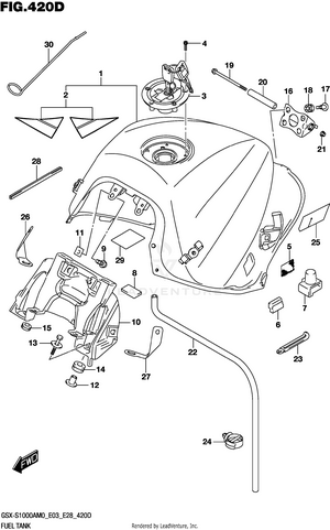Fuel Tank (gsx-s1000za)(e33) Schematic