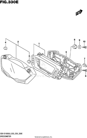Speedometer (gsx-s1000l8 E33) Schematic
