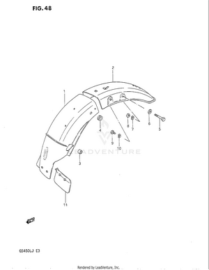Rear Fender Schematic