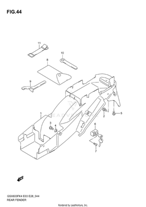 Rear Fender Schematic