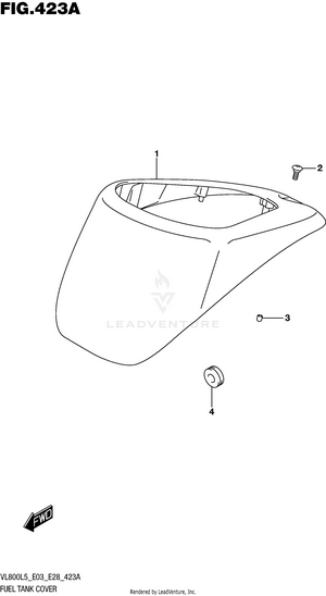 Fuel Tank Cover (vl800l5 E03) Schematic