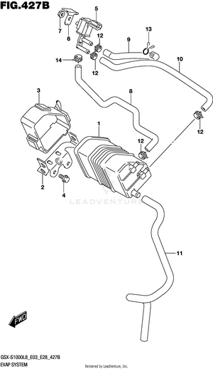 Evap System (gsx-s1000zl8 E33) Schematic