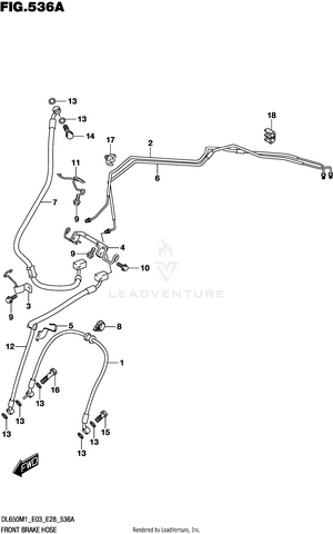 Front Brake Hose Schematic
