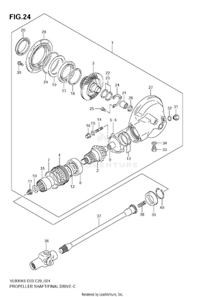 Propeller Shaft - Final Drive Gear (see Note) Schematic