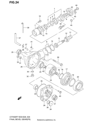 Final Bevel Gear (front)(model W/x/y) Schematic