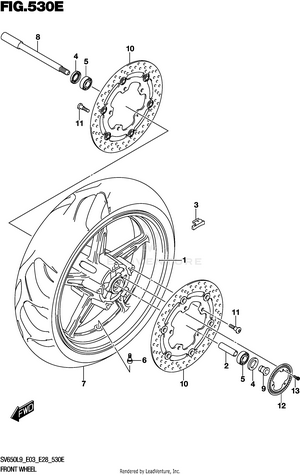 Front Wheel (sv650xal9 E28) Schematic