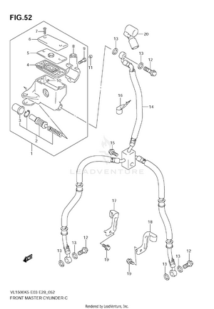 Front Master Cylinder (model K5/k6) Schematic