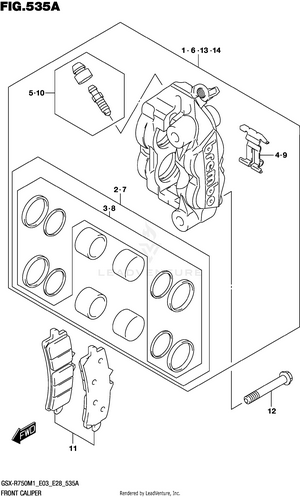 Front Caliper Schematic