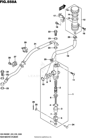 Rear Master Cylinder Schematic